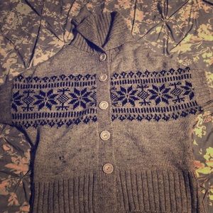Zenobia 3x Grey Button Up Sweater